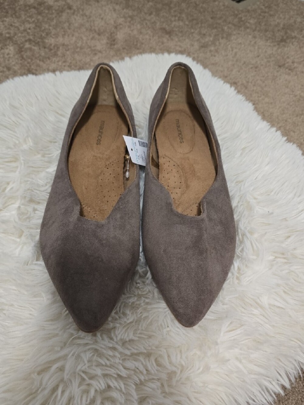 Maurices Taupe Suede Pointed Flats - Picture 5 of 5